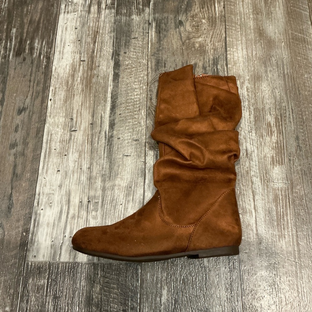 Brown Suede Slouch Boots EU Size 39=US Size 8 - Picture 5 of 9